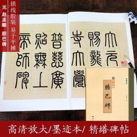 精缮碑帖 赵孟頫胆巴碑 赵孟頫楷书全文原碑帖精修放大版 毛笔书法字帖修复彩色高清附繁体旁注临摹鉴赏入门临习教程 西泠印社