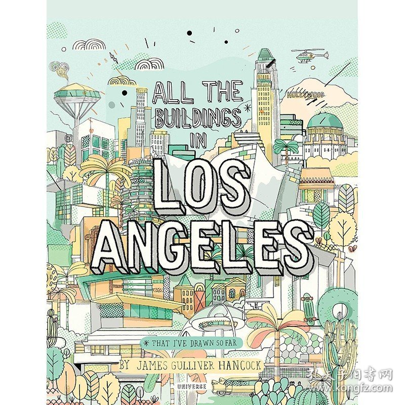 【现货】All The Buildings In Los Angel 进口艺术 迄今为止我画过的洛杉矶建筑 Rizzoli