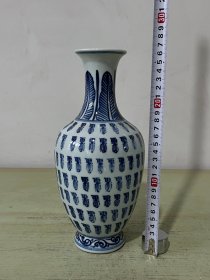 青花万寿图纹赏瓶1655
