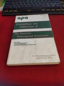 Proceedings and Addresses of The American philosophical Association