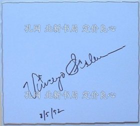 《ヴィンチェンツォ スカレーラ サイン色纸》ヴィンチェンツォ スカレーラ，１枚；（ヴィンチェンツォ スカレーラ サイン色紙）