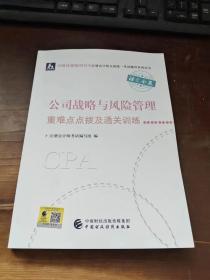2021年注册会计师全国统一考试重难点点拨及通关训练：公司战略与风险管理重难点点拨及通关训练