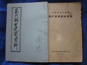 云南易门铜矿史前资料 + 云南省易门地区铜矿资源简明情况