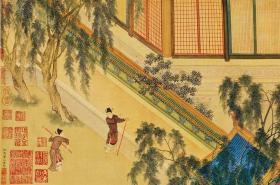 A清代仇英 · 汉宫春晓图明信片13枚套(2024年郵票發行計劃可用)手機拍照-實物精美清晰