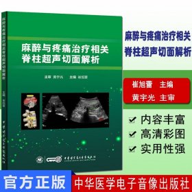麻醉与疼痛治疗相关脊柱超声切面解析崔旭蕾主编临床医学影像医学麻醉科疼痛治疗医学书籍中华医学电子音像出版社9787830052140