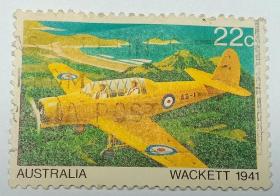 澳大利亚1980年军用教练机-邮票【盖销票1枚】