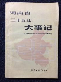 河南省三十五年大事记（1949-1984年报纸索引增刊）