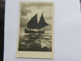 50165.欧洲老照片式明信片-海上帆船