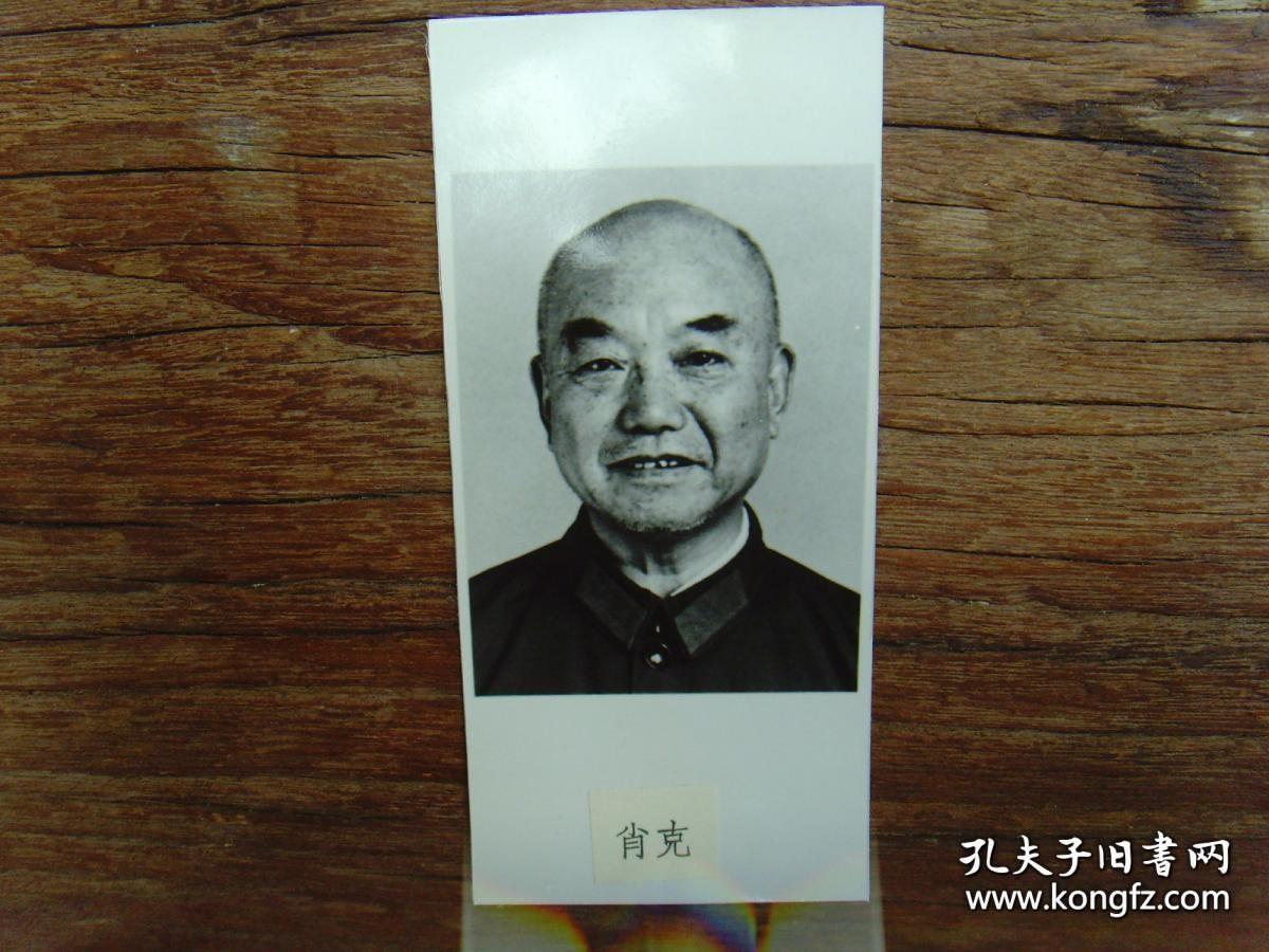 1982年，中共十二大中央顾问：肖克标准照（湖南嘉禾县人，上将军衔）