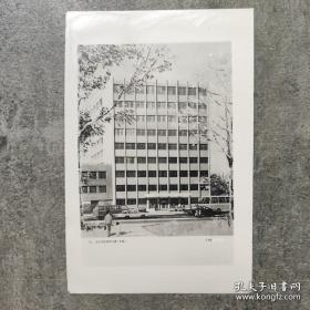 建筑设计图老照片两张（水粉）--北京市外贸谈判大楼、北京饭店餐厅内景