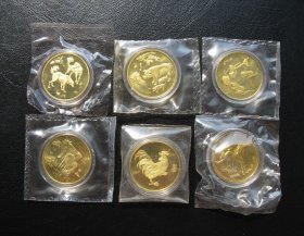 生肖小铜章6个
