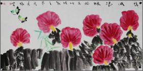 侯晓峰，字风子，生于山东，中国美术家协会会员、一级美术师，花卉画