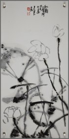 吴昊，（精品花卉画作品）