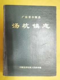 广东省丰顺县【汤坑镇志】16开、精装本、印量仅2千册