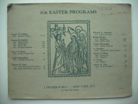 外国音乐曲谱/五线谱  FOR   EASTER   PROGRAMS