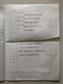 著名书法家、草书大家、中书协理事 陈新亚（水鸣） 珍贵手稿一通3面，含亲书书法艺术主要成就、工作经历、艺术经历等重要内容。