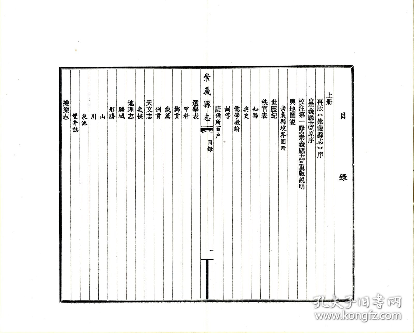 【提供资料信息服务】崇義縣志[嘉靖]（二卷 (明)王廷耀修;(明)鄭喬纂 鉛印本 1987年 江西省崇義縣誌辦公室）