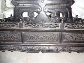 紫檀木松鹤延年插屏