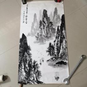 字画：中国画山水画一幅 手绘原画 没装裱（编号2）