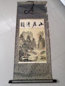 字画：中国画山水画一幅 手绘原画 已装裱（编号231）