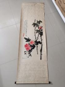 1986年版中国画年画挂画一幅：芙蓉 彭超真作 长江文艺出版社出版（编号289）