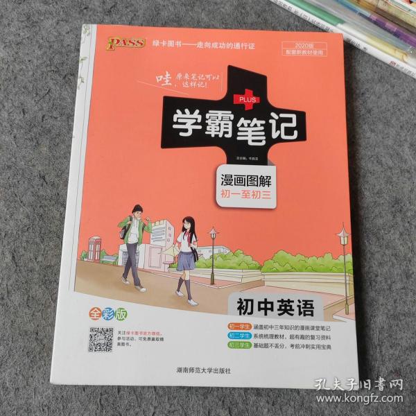 15PASS绿卡学霸笔记：初中英语（漫画图解 课堂笔记 考前冲刺 全彩版）