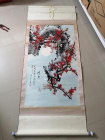 字画：中国画梅花一幅 手绘原画 已装裱（编号210）