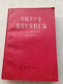 2073、【中国共产党组织史资料汇编】——领导机构沿革和成员名录 ，王健英 、  红旗出版社1983年4月1版1印、662页，规格32开、9品