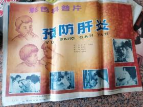 电影宣传画2-119、预防肝炎，上海电影制片厂，中国电影发行放映公司，规格2开，9品。
