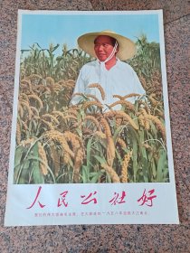 中三1-41、人民公社好（毛泽东手书），上海人民美术出版社1969.6,1版1印，规格1开，9品