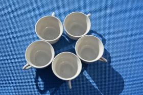 8090年代 老陶瓷茶杯5个 小茶杯 老物件摆设