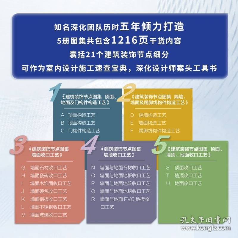 【官方正版】（全6册）建筑装饰行业龙头实践总结 室内深化设计专业标准图集 建筑装饰节点图集 室内设计施工速查宝典 深化设计指导工具书 一套在手深化无忧