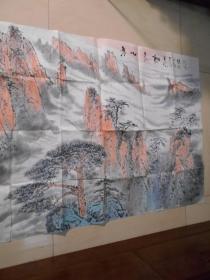 国画《黄山奇峰》（阳刚绘）