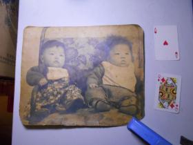 大幅老照片：《上海儿童——小哥俩》