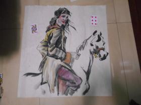 速写：《小憩》佚名作