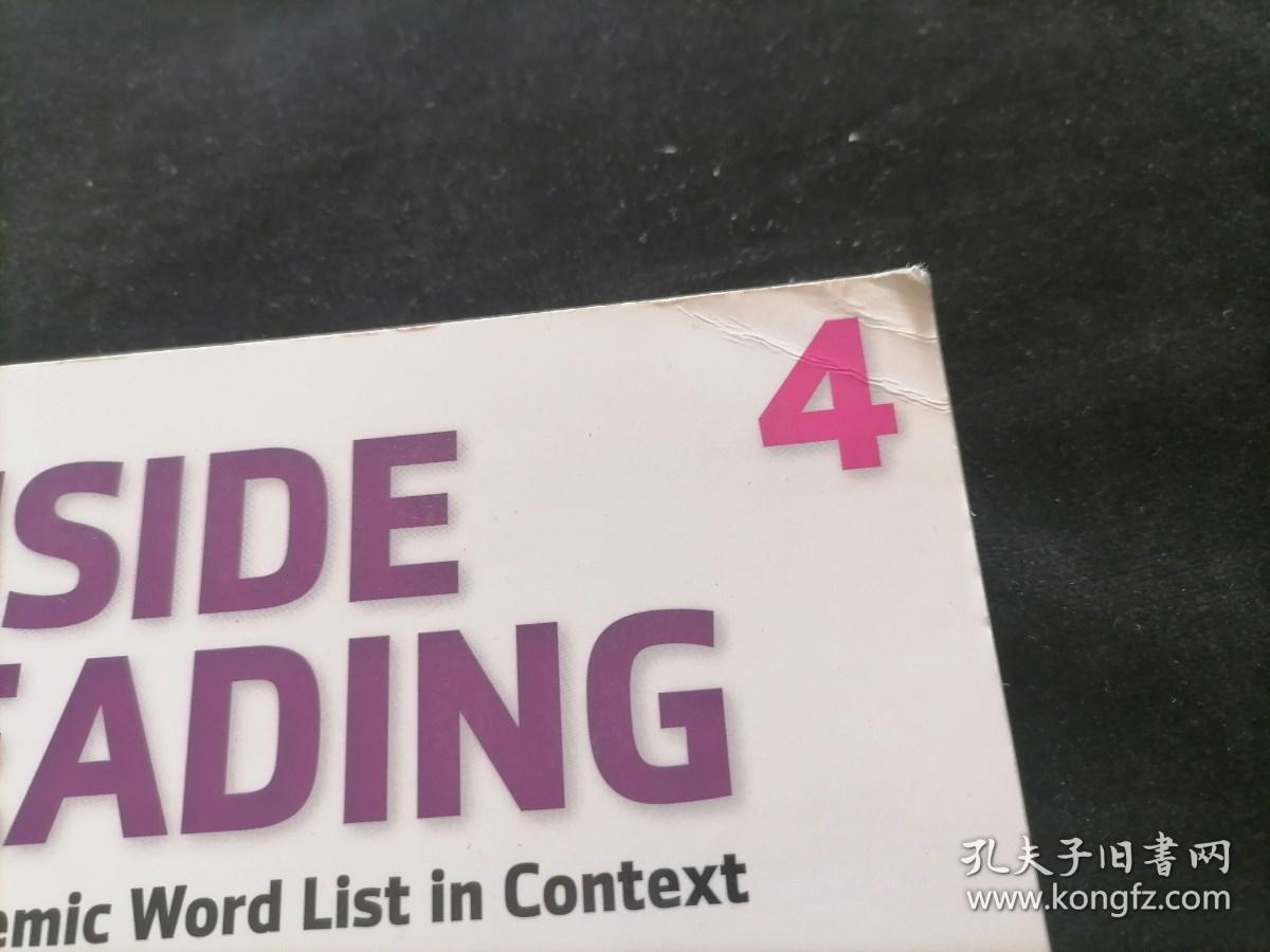 英文原版牛津学术英语教材：（内部阅读4：语境中的学术词汇表）（Inside reading 4）（the academic word list in context）