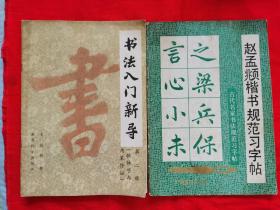 《赵孟頫楷书规范习字帖》《书法入门新导》两本合售，