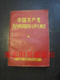 中国共产党党内两条路线斗争大事记 内无字迹 有水迹如图