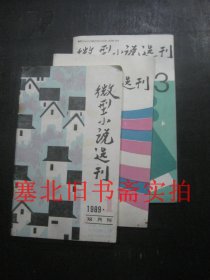 微型小说选刊1989年1、2、3期合售 无翻阅 有钉锈