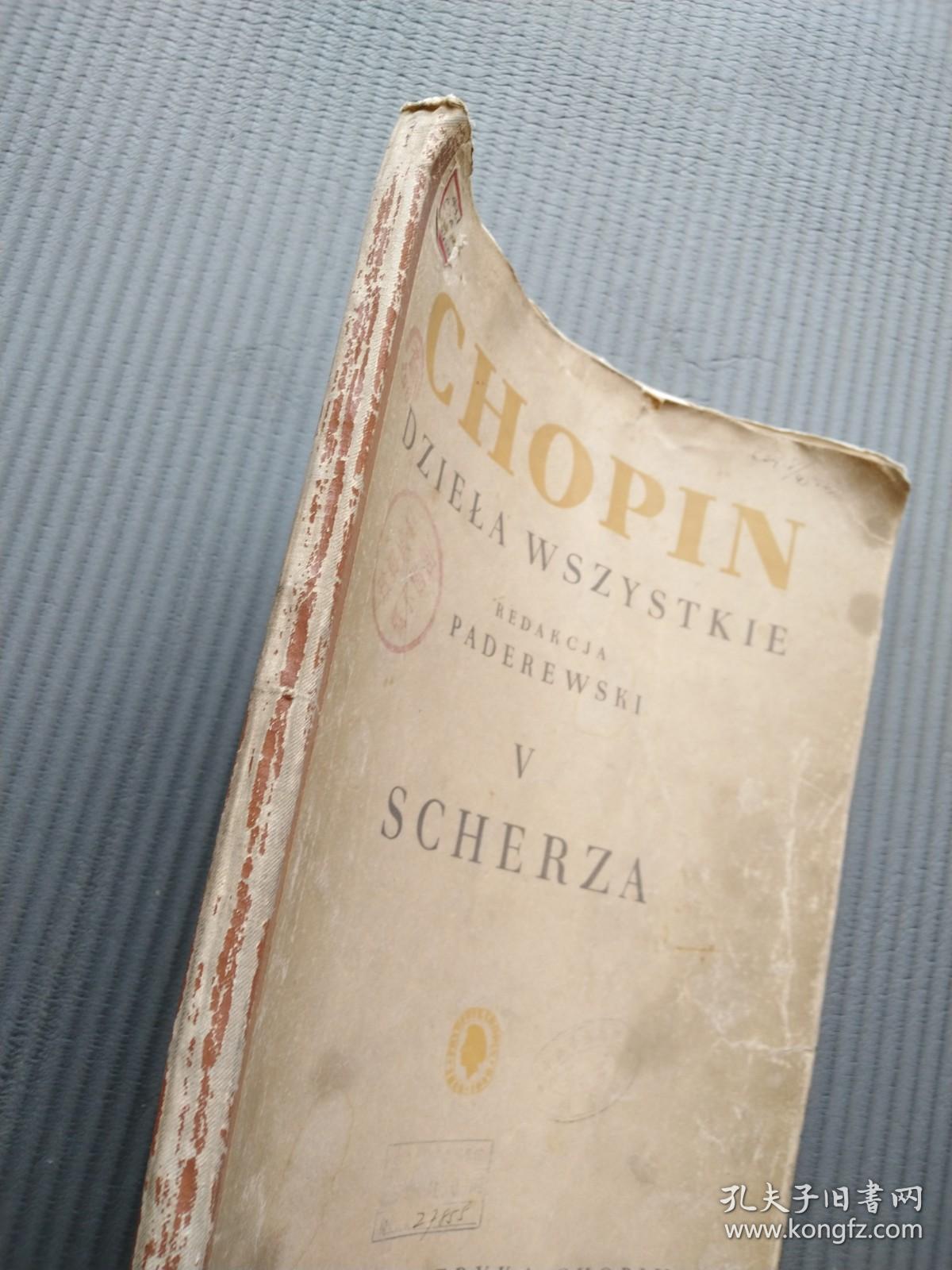 老乐谱：chopin dziela wszystkie  V scheza 肖邦全集  第五卷.