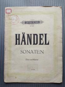 老乐谱：handel sonaten oboe und klavier   亨德尔双簧管奏鸣曲