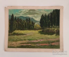 吕斯百 手绘老油画 1965