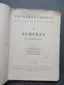 老乐谱：chopin dziela wszystkie  V scheza 肖邦全集  第五卷.