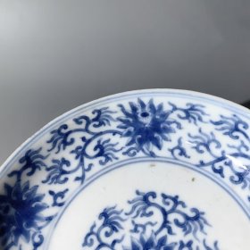 雍正青花宝相花盘 茶器茶具杯子壶承盖置汤吞茶盘茶托茶盏盖碗