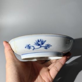 雍正青花宝相花盘 茶器茶具杯子壶承盖置汤吞茶盘茶托茶盏盖碗