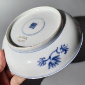 雍正青花宝相花盘 茶器茶具杯子壶承盖置汤吞茶盘茶托茶盏盖碗