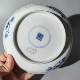 雍正青花宝相花盘 茶器茶具杯子壶承盖置汤吞茶盘茶托茶盏盖碗