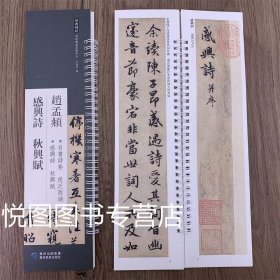 赵孟頫感兴诗秋兴赋经典碑帖近距离临摹练字卡