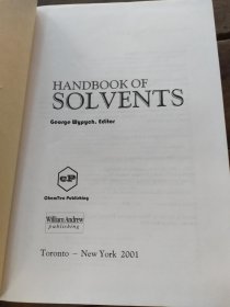 Handbook of Solvents