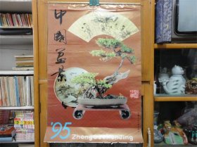 怀旧老挂历~1995年盆景摄影题材民俗怀旧挂全.总第1368号